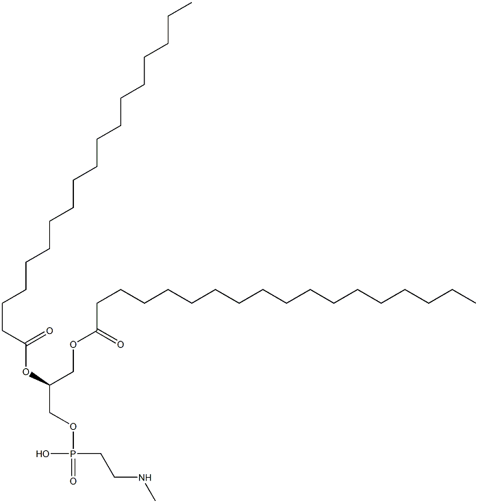 [S,(-)]-1,2,3-Propanetriol 1,2-distearate 3-[[2-(methylamino)ethyl] phosphonate] Struktur