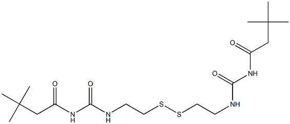 1,1'-[Dithiobis(2,1-ethanediyl)]bis(3-(3,3-dimethylbutyryl)urea) Struktur