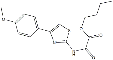 2-[[4-(4-Methoxyphenyl)thiazol-2-yl]amino]-2-oxoacetic acid butyl ester Struktur