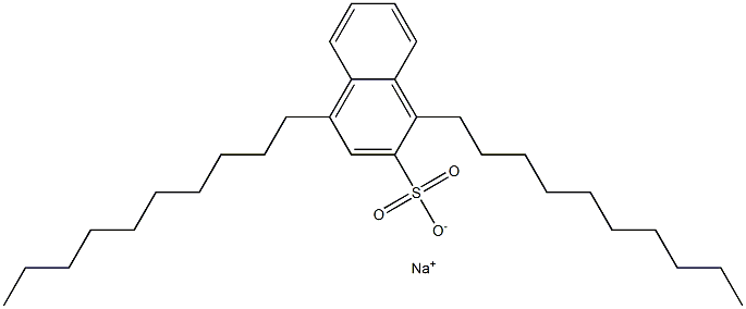 1,4-Didecyl-2-naphthalenesulfonic acid sodium salt Struktur