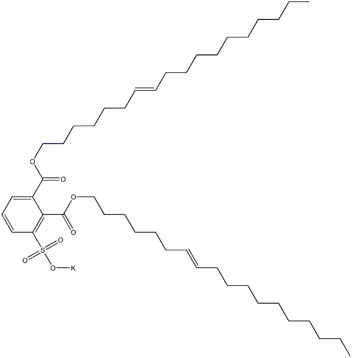 3-(Potassiosulfo)phthalic acid di(7-octadecenyl) ester Struktur