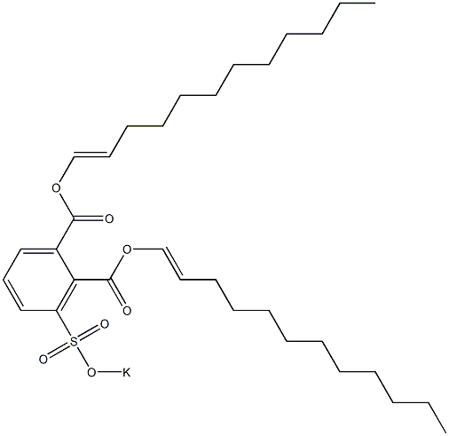 3-(Potassiosulfo)phthalic acid di(1-dodecenyl) ester Struktur