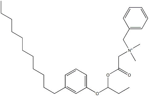 N,N-Dimethyl-N-benzyl-N-[[[1-(3-undecylphenyloxy)propyl]oxycarbonyl]methyl]aminium Struktur