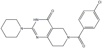 2-Piperidino-6-(4-chlorobenzoyl)-5,6,7,8-tetrahydropyrido[4,3-d]pyrimidin-4(3H)-one Struktur