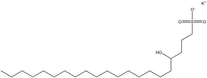 4-Hydroxyhenicosane-1-sulfonic acid potassium salt Struktur