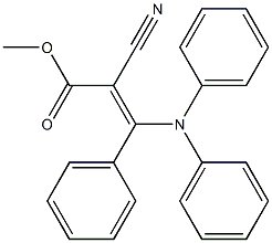 2-Cyano-3-diphenylamino-3-phenylacrylic acid methyl ester Struktur