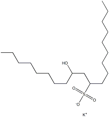 12-Hydroxyicosane-10-sulfonic acid potassium salt Struktur