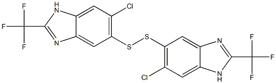 5,5'-Dithiobis[6-chloro-2-(trifluoromethyl)-1H-benzimidazole] Struktur