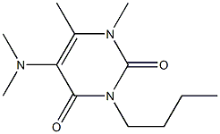 3-Butyl-5-(dimethylamino)-1,6-dimethyluracil Struktur