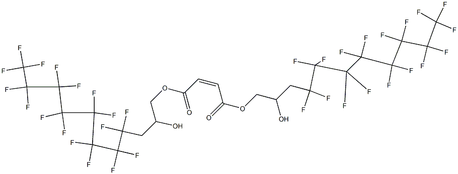 Maleic acid bis[2-hydroxy-3-(heptadecafluorooctyl)propyl] ester Struktur