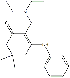 2-[(Diethylamino)methyl]-3-phenylamino-5,5-dimethyl-2-cyclohexene-1-thione Struktur