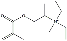 N,N-Diethyl-N-methyl-1-(2-methyl-1-oxo-2-propenyloxy)-2-propanaminium Struktur