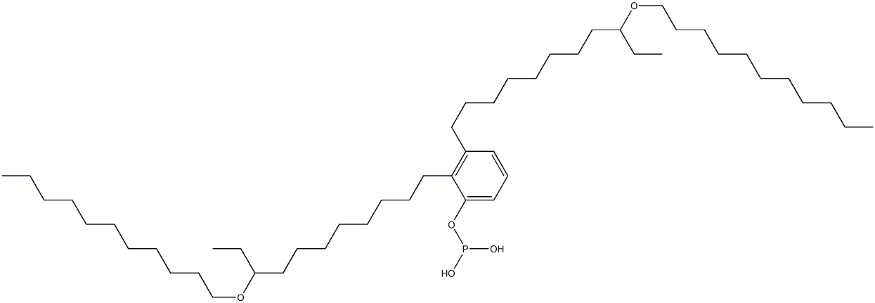 Phosphorous acid bis[9-(undecyloxy)undecyl]phenyl ester Struktur