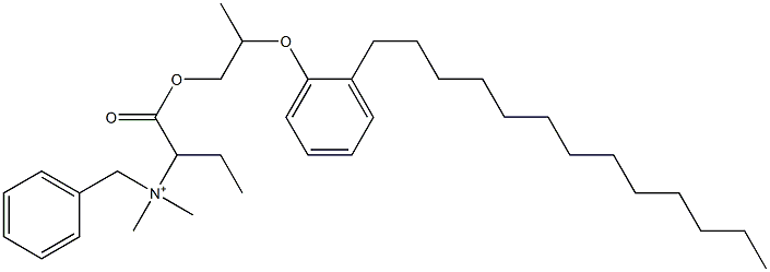 N,N-Dimethyl-N-benzyl-N-[1-[[2-(2-tridecylphenyloxy)propyl]oxycarbonyl]propyl]aminium Struktur