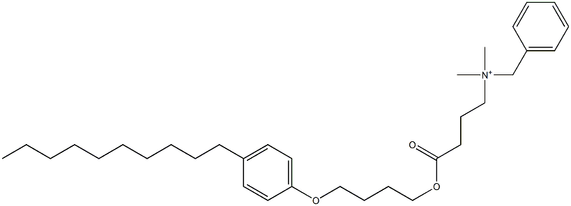 N,N-Dimethyl-N-benzyl-N-[3-[[4-(4-decylphenyloxy)butyl]oxycarbonyl]propyl]aminium Struktur