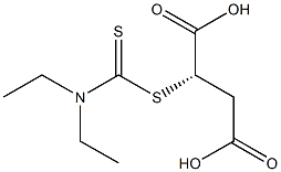 (+)-N,N-Diethyldithiocarbamic acid (S)-1,2-dicarboxyethyl ester Struktur