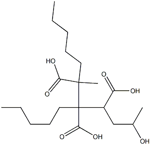 Butane-1,2,3-tricarboxylic acid 1-(2-hydroxypropyl)2,3-dipentyl ester Struktur