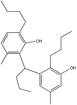 2,5'-Butylidenebis(3-methyl-6-butylphenol) Struktur