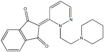 2-[2-(2-Piperidinoethyl)-pyridazin-3(2H)-ylidene]indane-1,3-dione Struktur