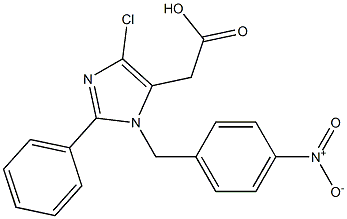 2-Phenyl-1-(4-nitrobenzyl)-4-chloro-1H-imidazole-5-acetic acid Struktur