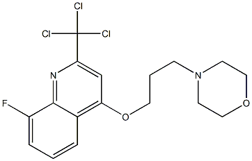 2-Trichloromethyl-4-(3-morpholinopropoxy)-8-fluoroquinoline Struktur