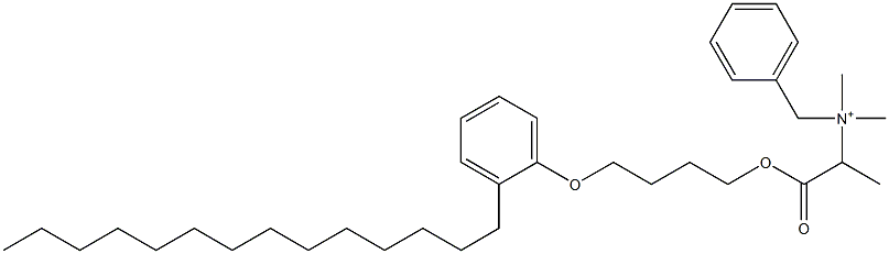 N,N-Dimethyl-N-benzyl-N-[1-[[4-(2-tetradecylphenyloxy)butyl]oxycarbonyl]ethyl]aminium Struktur