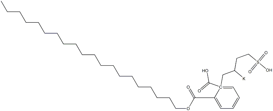 Phthalic acid 1-icosyl 2-(2-potassiosulfobutyl) ester Struktur