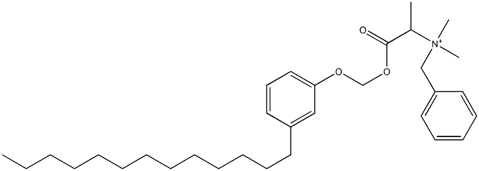 N,N-Dimethyl-N-benzyl-N-[1-[[(3-tridecylphenyloxy)methyl]oxycarbonyl]ethyl]aminium Struktur