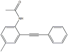 N-[4-Methyl-2-(phenylethynyl)phenyl]acetamide Struktur