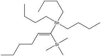 1-(Tributylstannyl)-1-(trimethylsilyl)-1-hexene Struktur