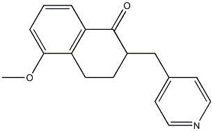 3,4-Dihydro-5-methoxy-2-(4-pyridinylmethyl)naphthalen-1(2H)-one Struktur