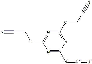 2-Azido-4,6-bis(cyanomethoxy)-1,3,5-triazine Struktur