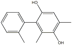 2,6-Dimethyl-3-(2-methylphenyl)benzene-1,4-diol Struktur