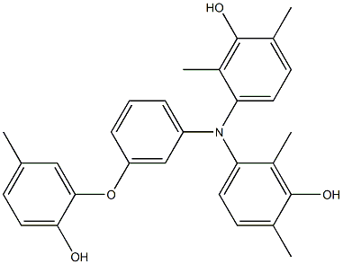 N,N-Bis(3-hydroxy-2,4-dimethylphenyl)-3-(2-hydroxy-5-methylphenoxy)benzenamine Struktur