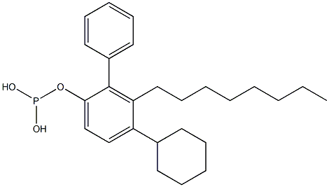 Phosphorous acid cyclohexylphenyl(3-octylphenyl) ester Struktur