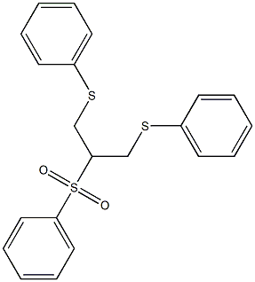 2-(Phenylsulfonyl)-1,3-bis(phenylthio)propane Struktur