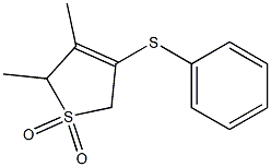 2,5-Dihydro-2,3-dimethyl-4-phenylthiothiophene 1,1-dioxide Struktur