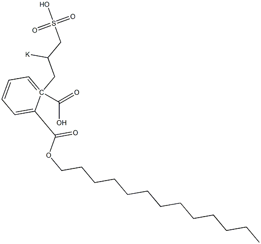 Phthalic acid 1-tridecyl 2-(2-potassiosulfopropyl) ester Struktur