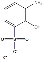 3-Amino-2-hydroxybenzenesulfonic acid potassium salt Struktur