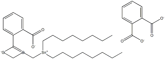 Bis(phthalic acid 1-butyl)dioctyltin(IV) salt Struktur