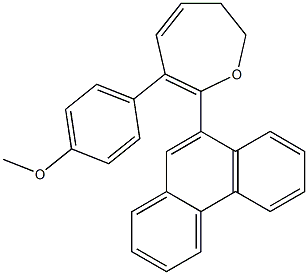 6,7-Dihydro-3-(4-methoxyphenyl)-2-(9-phenanthrenyl)oxepin Struktur