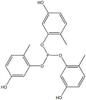 Phosphorous acid tri(3-hydroxy-6-methylphenyl) ester Struktur