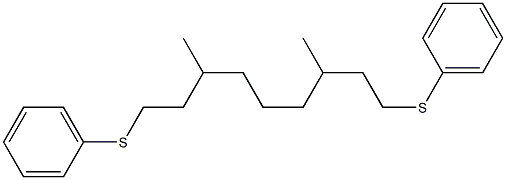 1,9-Bis(phenylthio)-3,7-dimethylnonane Struktur