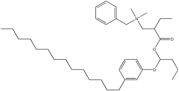 N,N-Dimethyl-N-benzyl-N-[2-[[1-(3-tetradecylphenyloxy)butyl]oxycarbonyl]butyl]aminium Struktur