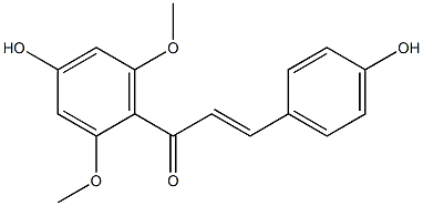 (2E)-1-(2,6-Dimethoxy-4-hydroxyphenyl)-3-(4-hydroxyphenyl)-2-propene-1-one Struktur