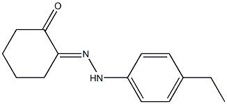 2-[2-(4-Ethyl-phenyl)hydrazono]cyclohexanone Struktur