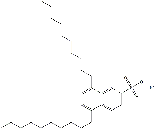 5,8-Didecyl-2-naphthalenesulfonic acid potassium salt Struktur