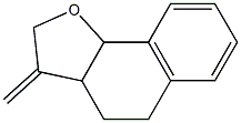 3-Methylene-2,3,3a,4,5,9b-hexahydronaphtho[1,2-b]furan Struktur