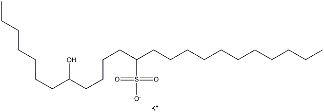 17-Hydroxytetracosane-12-sulfonic acid potassium salt Struktur