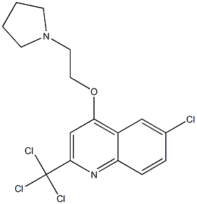 2-Trichloromethyl-4-[2-(1-pyrrolidinyl)ethoxy]-6-chloroquinoline Struktur